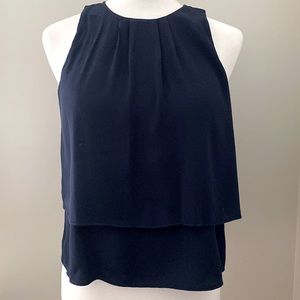 J. Crew tiered chiffon sleeveless blouse